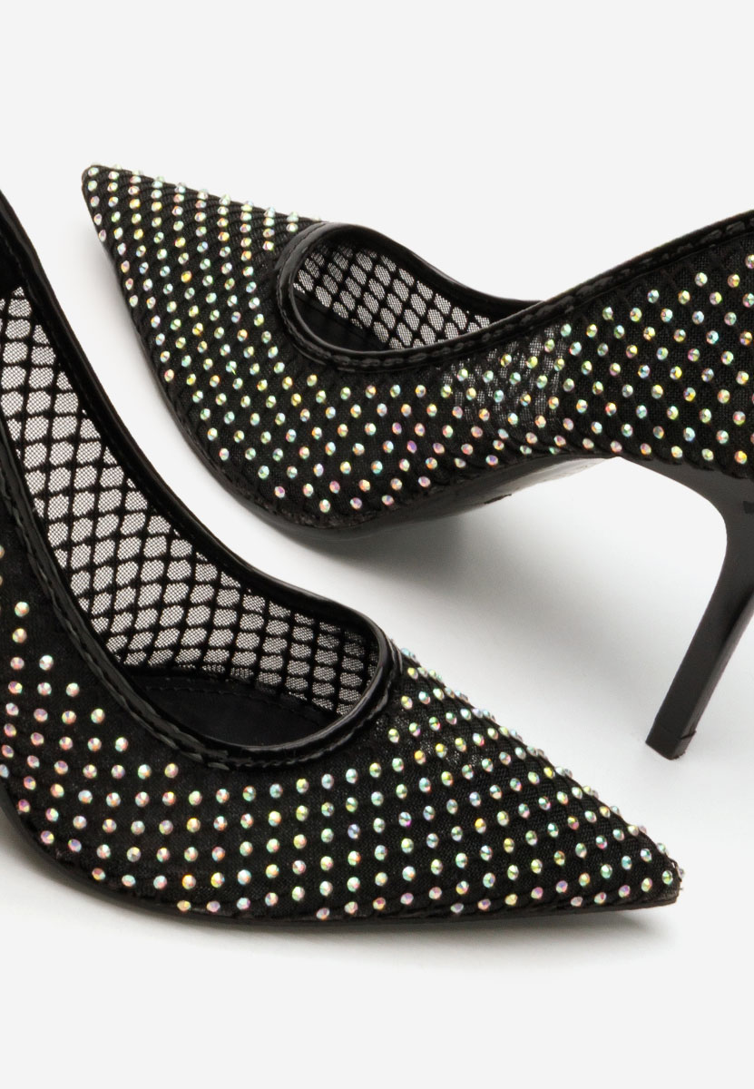 Chaussures à talon fin noirs Enedina