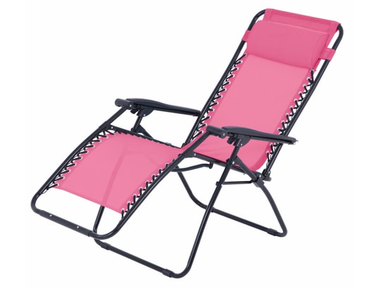 O'COLORS - Chaise longue Fauteuil relax multi positions - rose