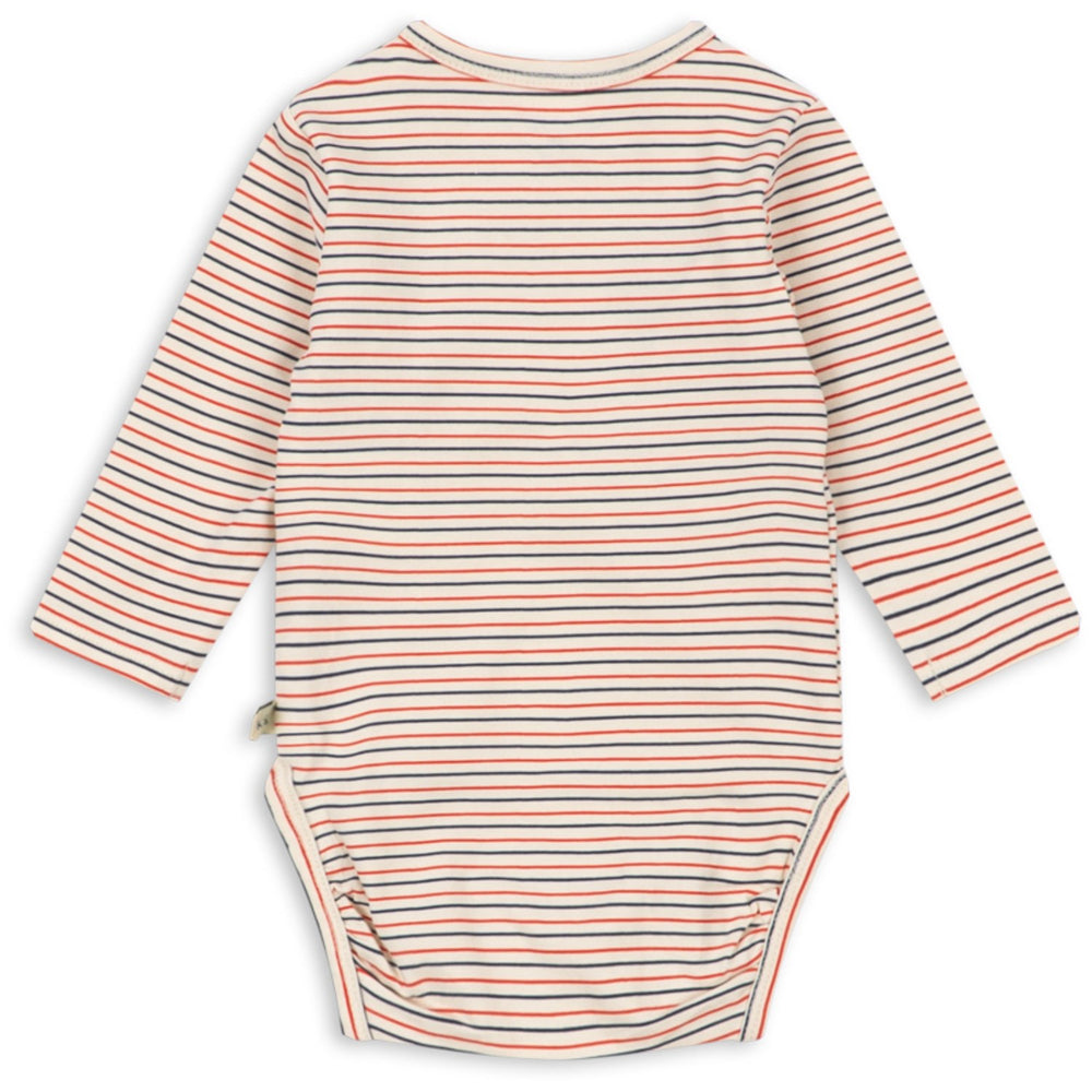 Køb Konges Sløjd Stripe Tricolore Petit Basic Ls Newborn Body Gots