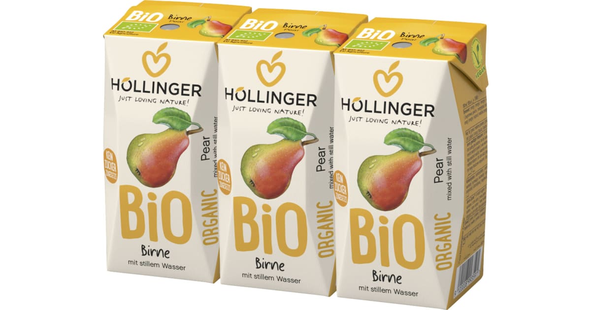 Höllinger Saft Bio Birne 3x 0,2 Liter (Einweg)