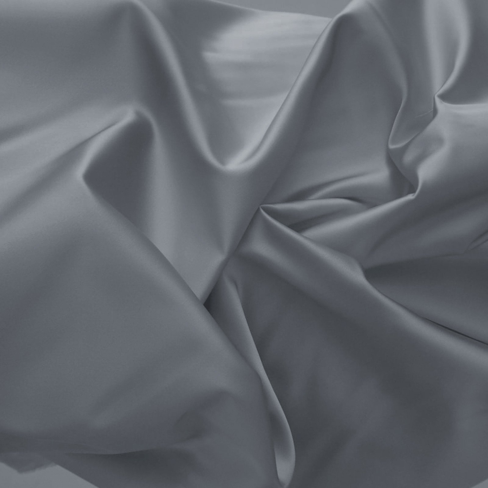 Bettwäsche Tencel Satin unifarben anthrazit 65x65 Kissen