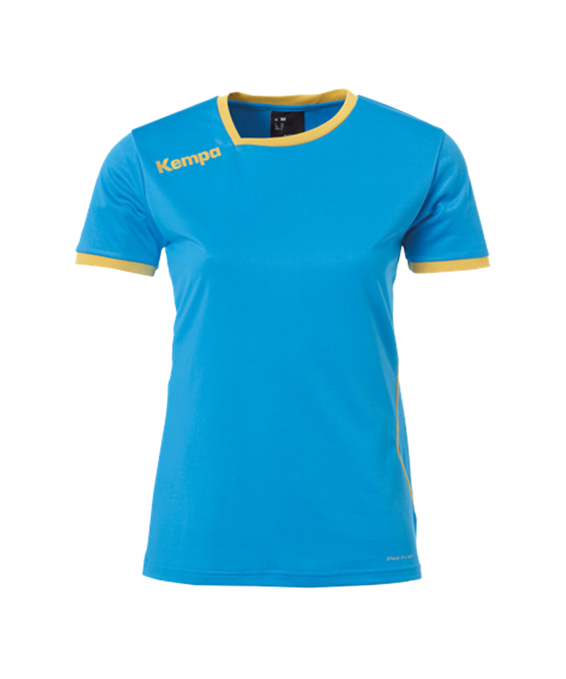 Kempa Curve Trikot T-Shirt Damen Blau Gold F03