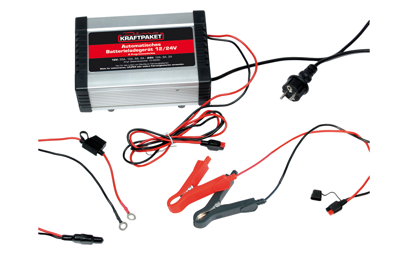 Dino KRAFTPAKET Batterieladegerät 12V/24V 25A
