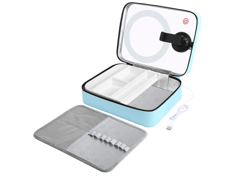Puluz Kosmetikbox mit Ringlicht 20 cm Modisch und langlebiges Ringlicht mit Schminkspiegel und Kosmetikbox