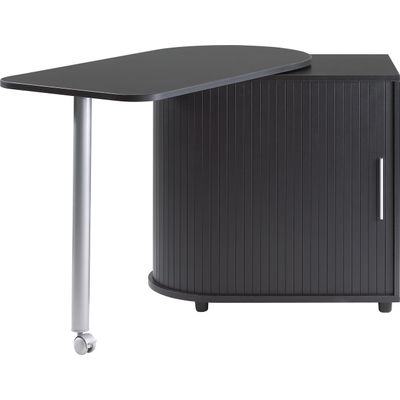 Table pivotante et meuble de rangement - Noir