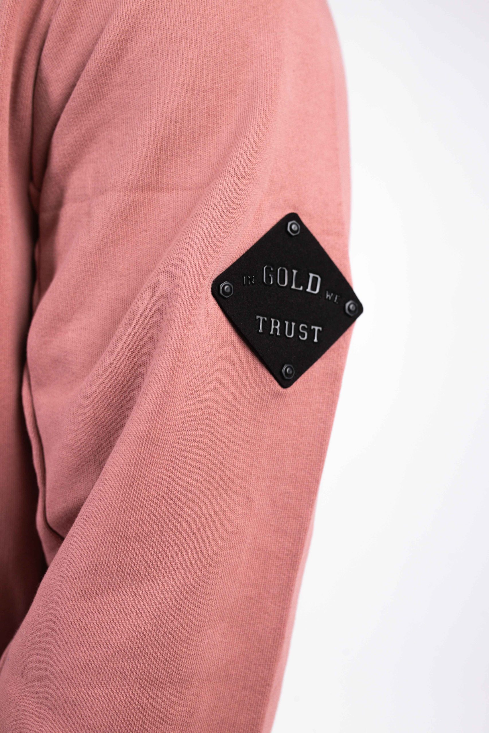 In Gold We Trust The Heart Sweater Heren Roze