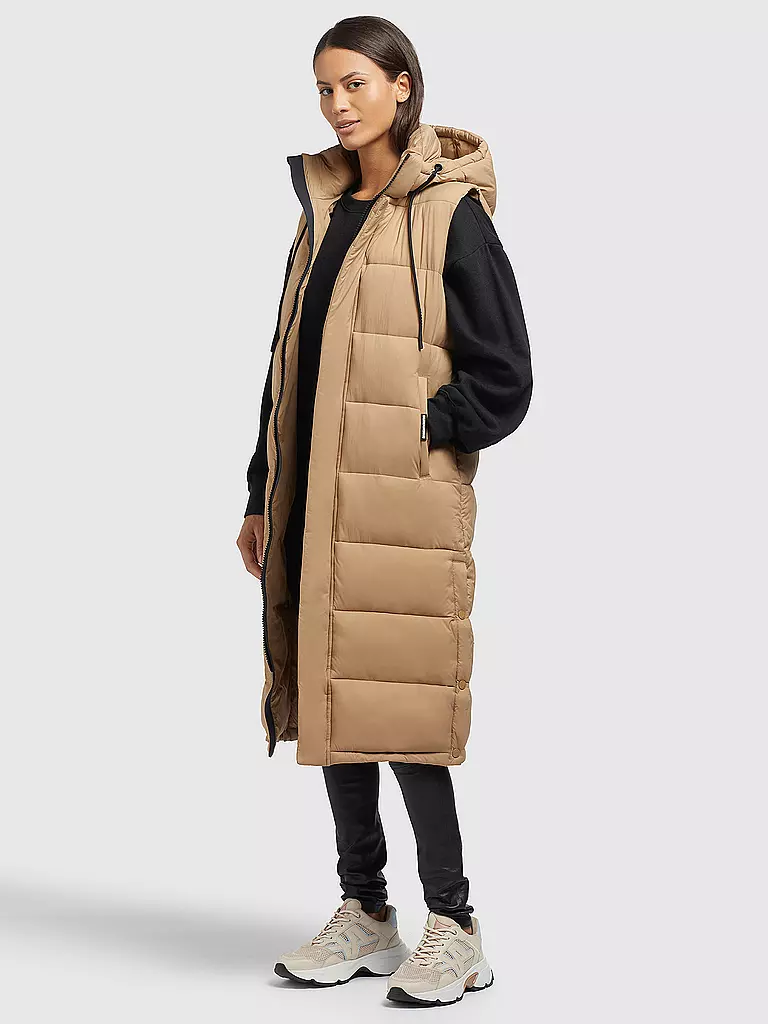 KHUJO Steppgilet THE MAGNETA MATT camel