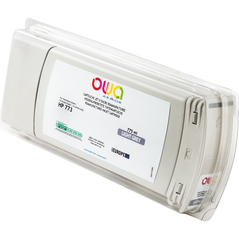 Cartouche d'encre traceur remanufacturée OWA - standard - Gris Clair - pour HP 773C