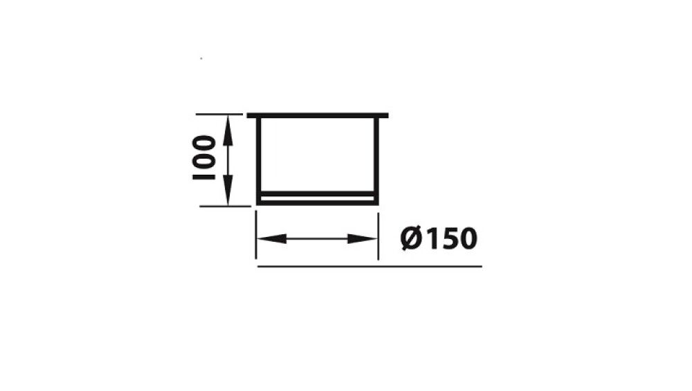 VEGGJENOMFØRING ADURO ENKEL 100MM