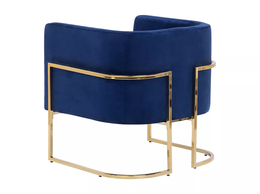 Fauteuil SIRKKA Velours Bleu foncé