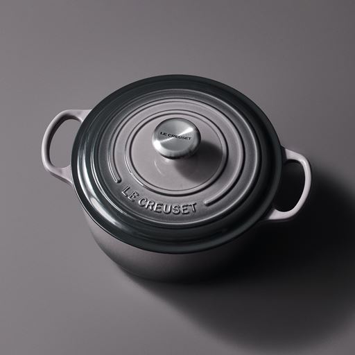 Le Creuset Signature Rund Støbejernsgryde, Flint, 6,7 L