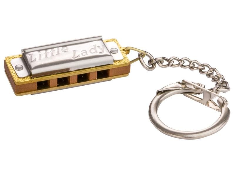 Hohner Mundharmonika Miniature Little Lady Keychain – C-Dur Mini-Mundharmonika mit Schlüsselanhänger