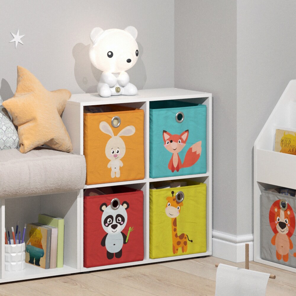 Vicco Bücherregal Würfelregal Standregal Tetra Weiß Raumteiler Kinder-Faltboxen
