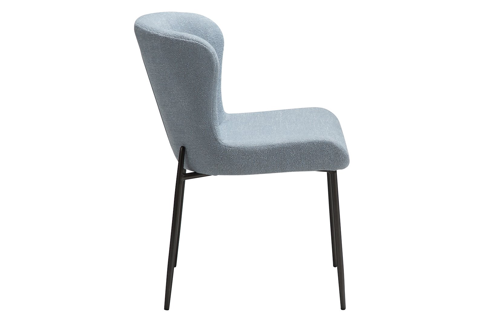 Glam spisestol Tekstil Bouclé Tåget blå og antikk metall ben