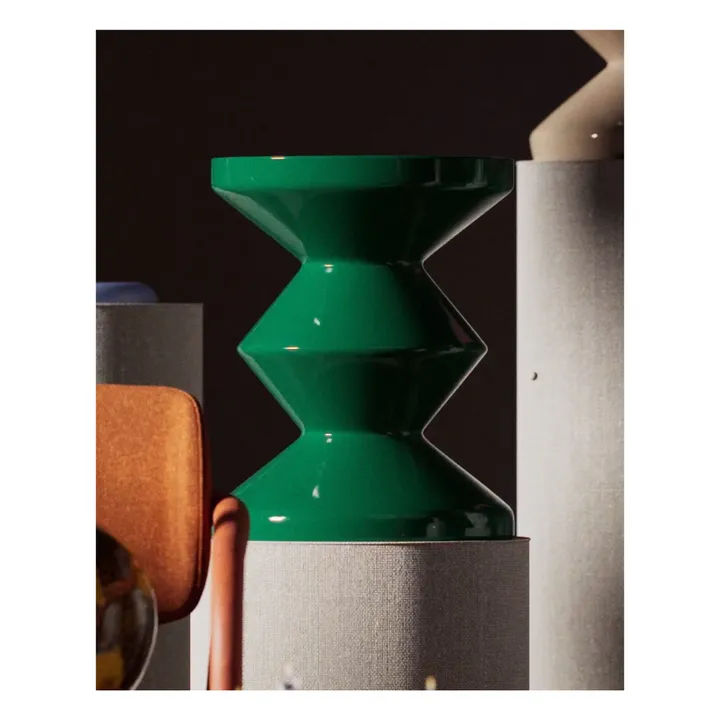 Pols Potten Tabouret Zig Zag | Vert foncé