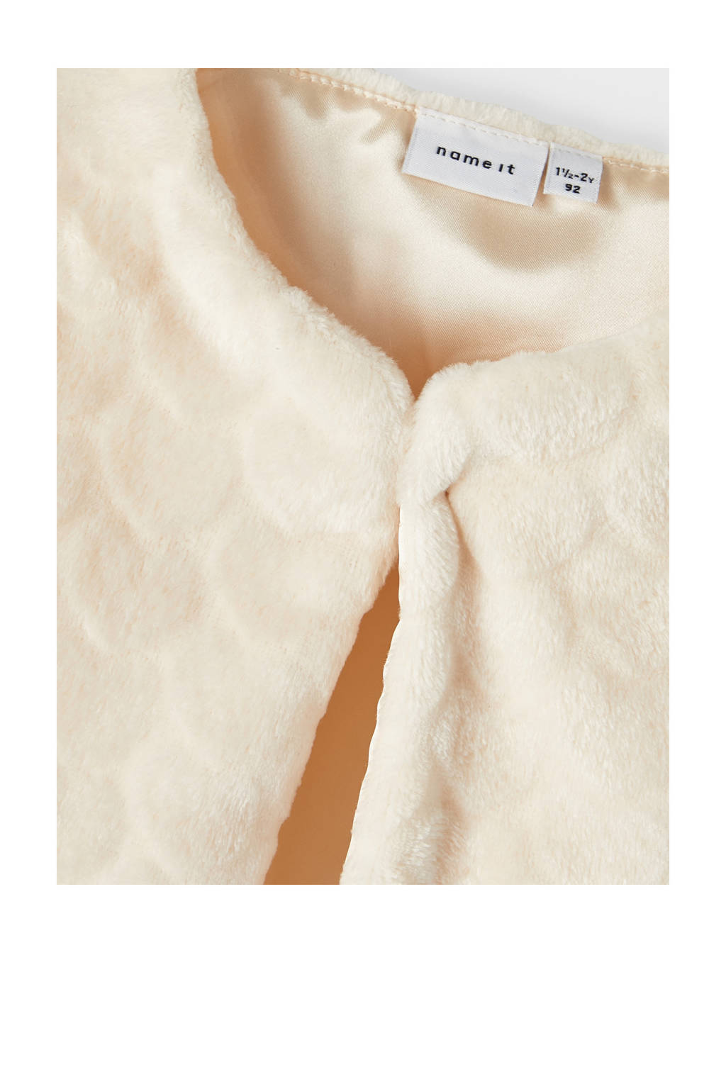 NAME IT baby imitatiebont gilet NBFNUSSI ecru