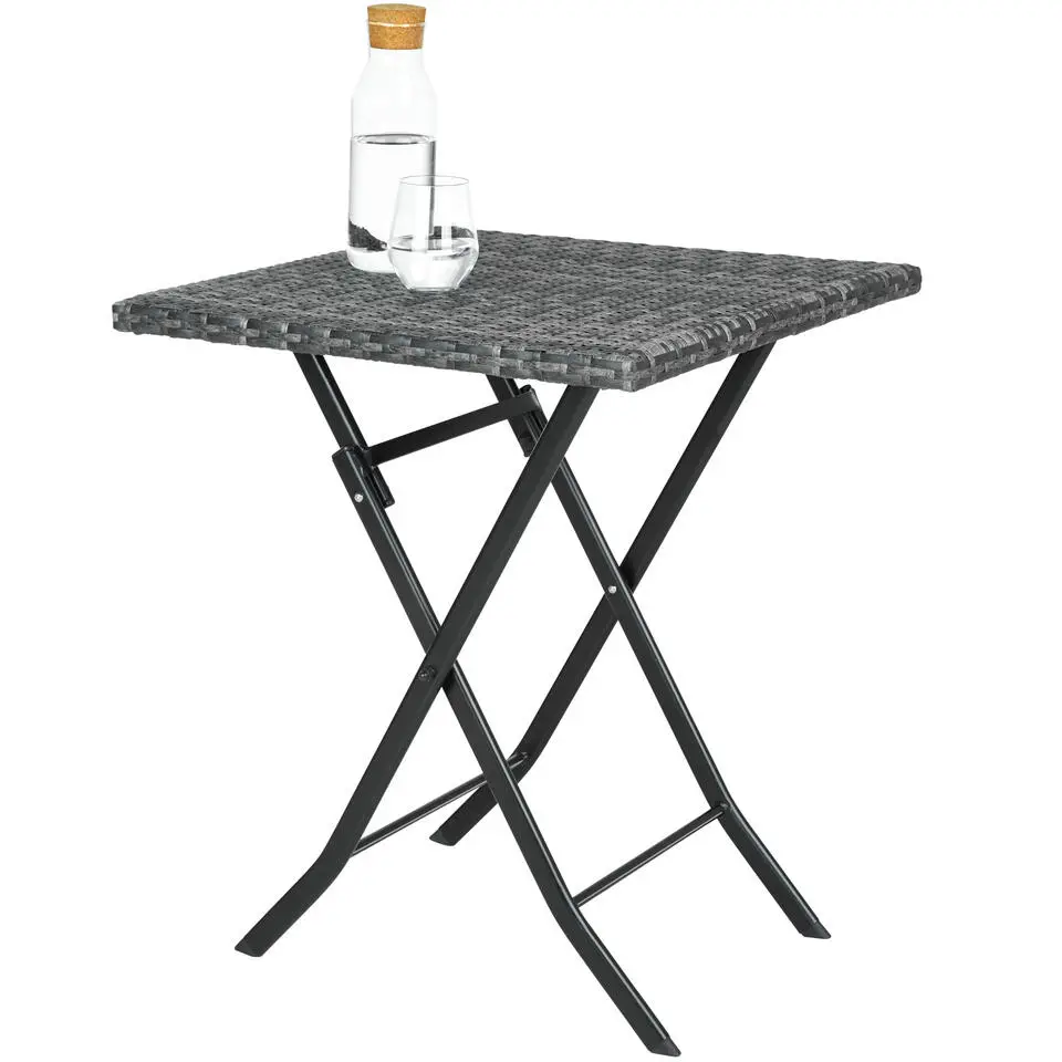 tectake Wicker balkonset Trevi, Grijs