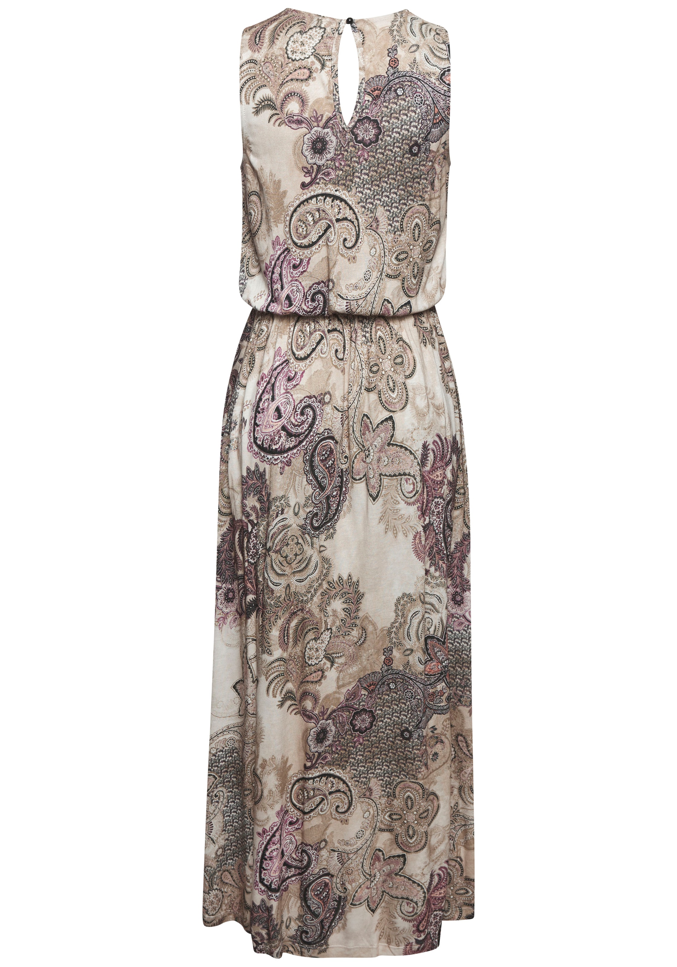 LASCANA Maxikleid Seitennahttaschen mit Paisleyprint und Schlitz, leichtes Sommerkleid, Strandkleid