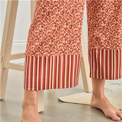 Pyjama femme satin motif léopard - BECQUET CRÉATION