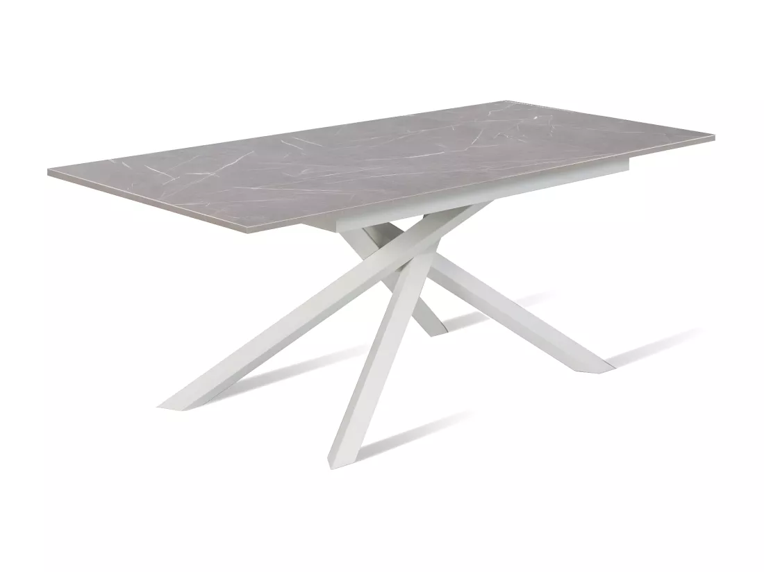 Pulse Table extensible (140/190 x 90 cm) en Mélamine Blanc