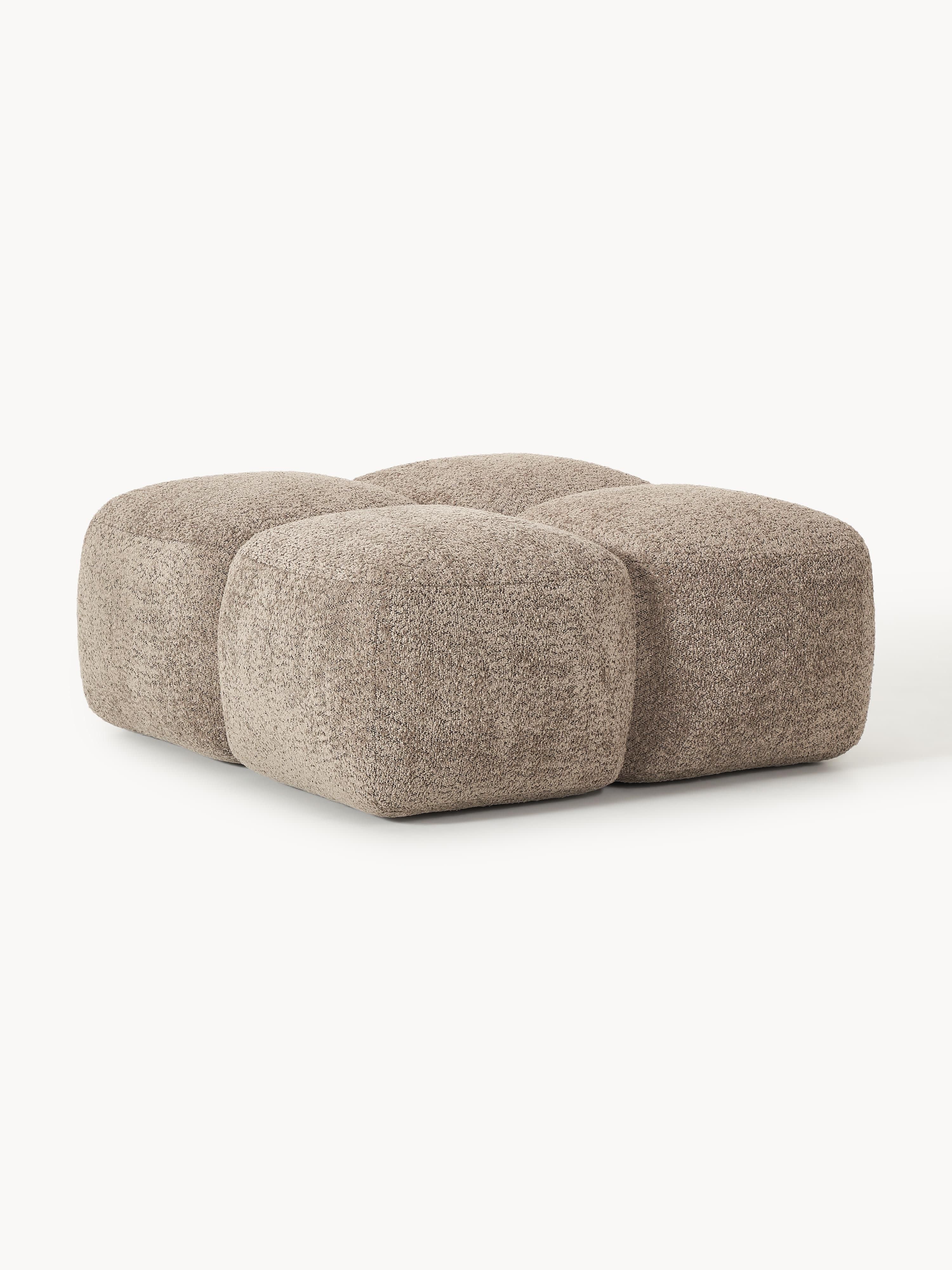 Voetenbank Tayla van teddy-bouclé