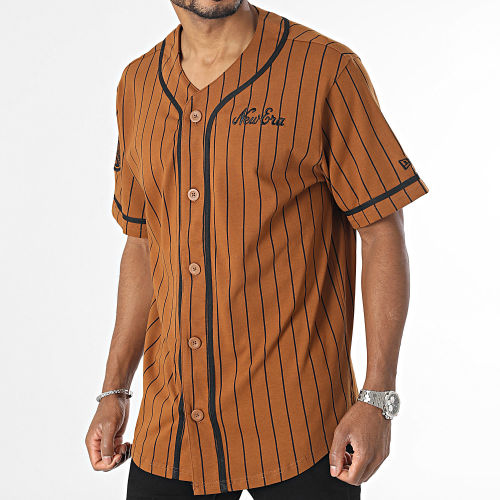 Tee Shirt Baseball A Rayures Pinstripe Jersey 60416416 Marron