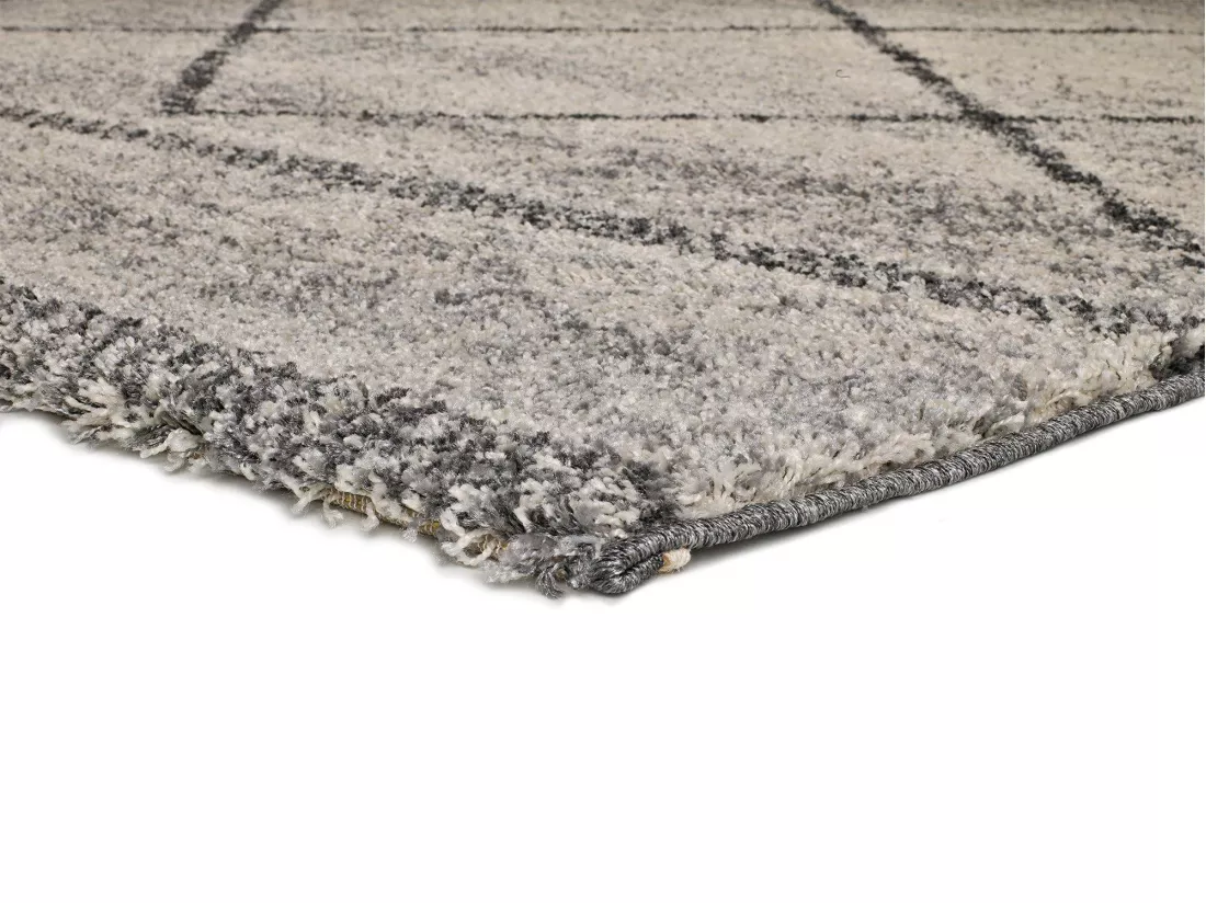 Tapis intérieur - ethnique - gris - 133 x 190 cm - KASBAH