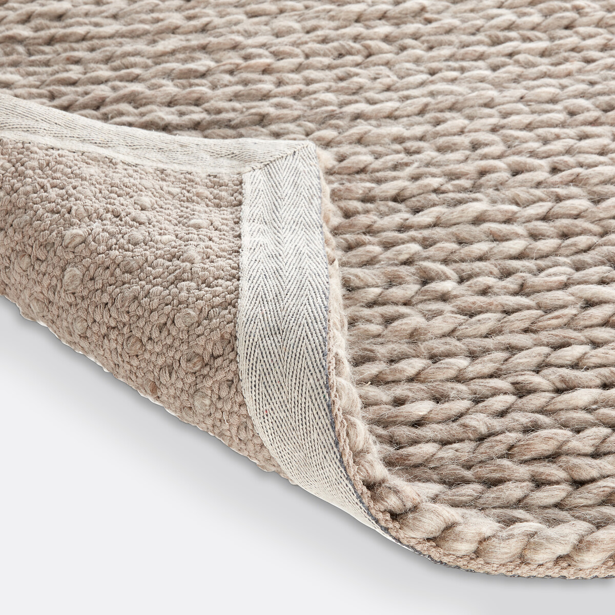 LA REDOUTE INTERIEURS<br>Tapete quadrado de lã com efeito jersey, Diano