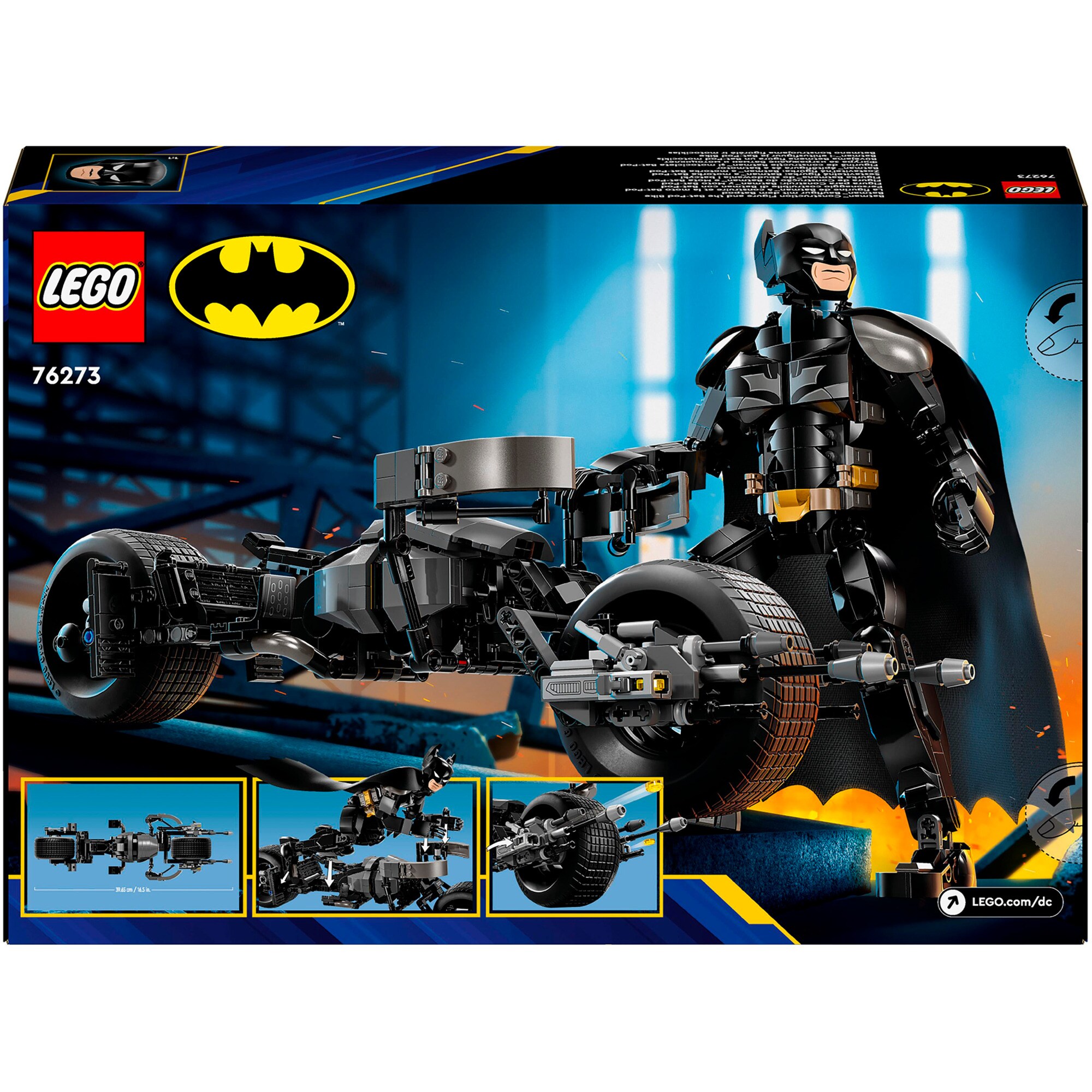 LEGO Konstruktionsspielzeug DC Super Heroes Batman Baufigur mit Batpod