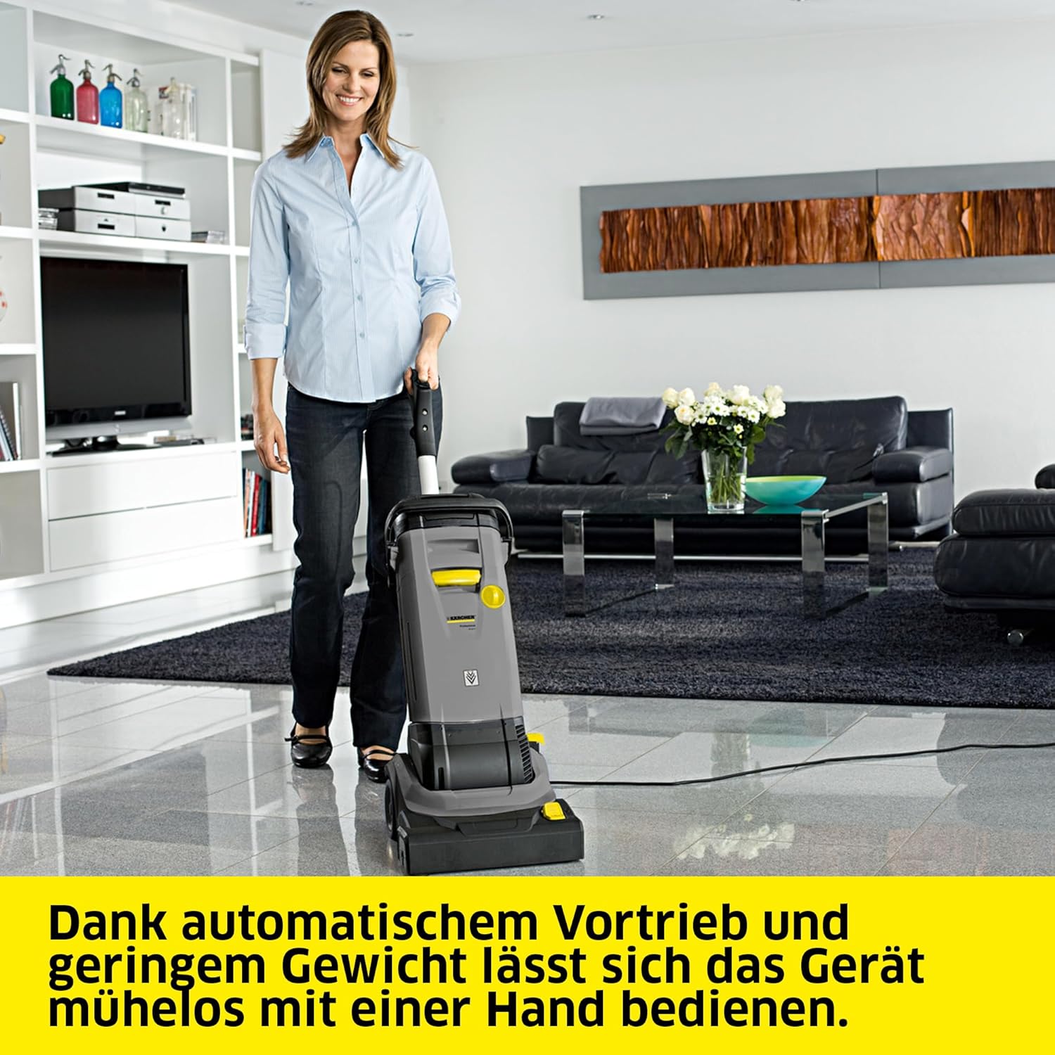 Kärcher Scheuersaugmaschine BR 30/4 C Ep, Leistung: 820 W, Flächenleistung: max. 200 m2, Netzbetrieb, 2-Tank-System, Arbeitsbreite: 300 mm, Walzenbürste