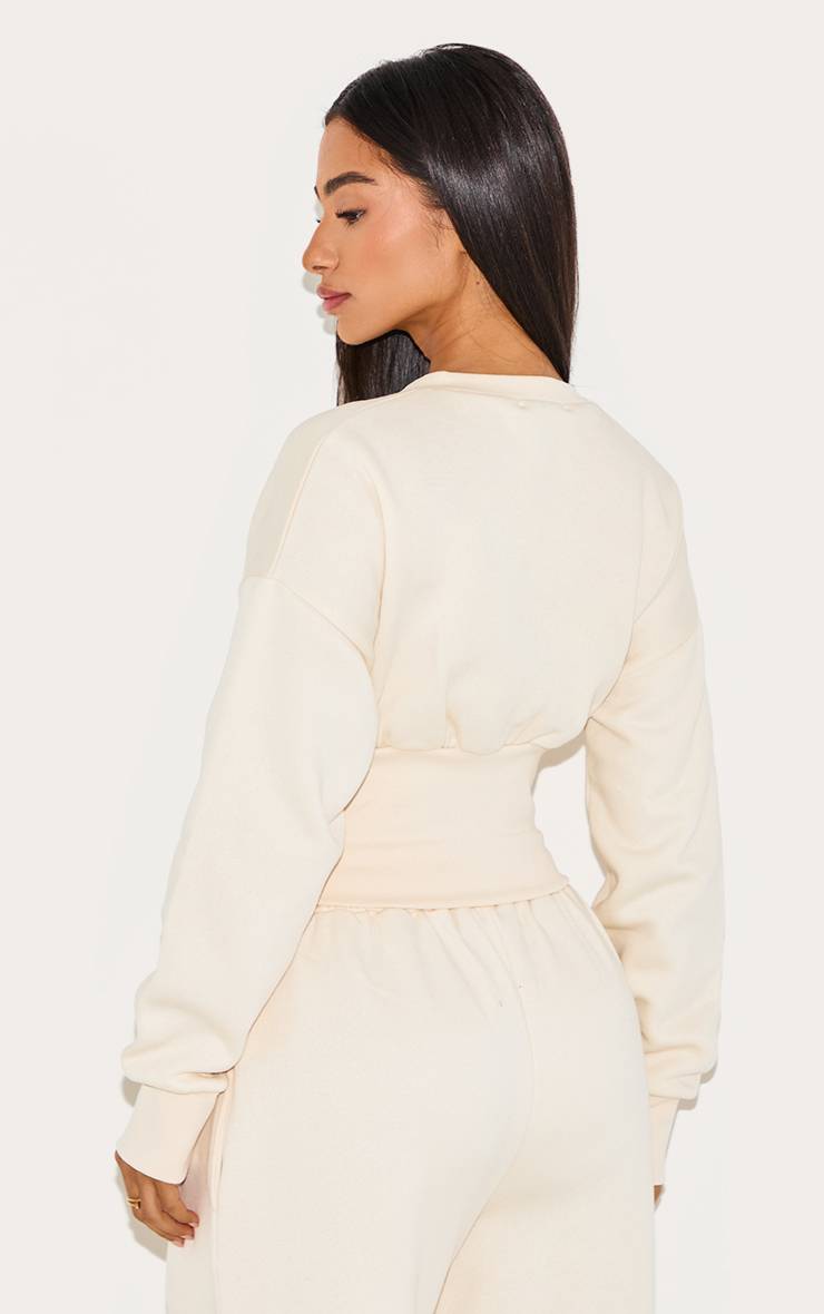 Crème Sweat Zippé Petite À Ourlet Élastiqué