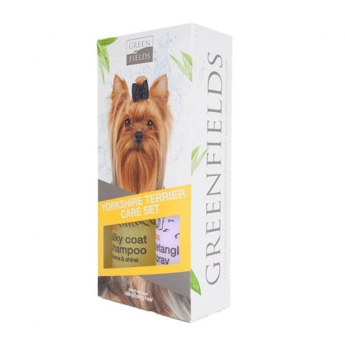 Conjunto de shampoo e spray desembaraçante Greenfields para Yorkshire Terriers