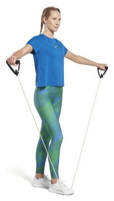 Maillot Manches Courtes Reebok Workout Ready Supremium Femme Bleu
