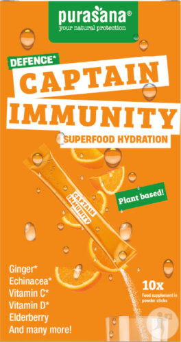 Purasana Superfood Hydration Captain Immunity Défence Sachets 10x4,5g