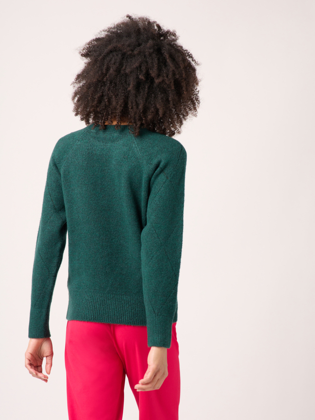 Pull avec détails broderies fleurs