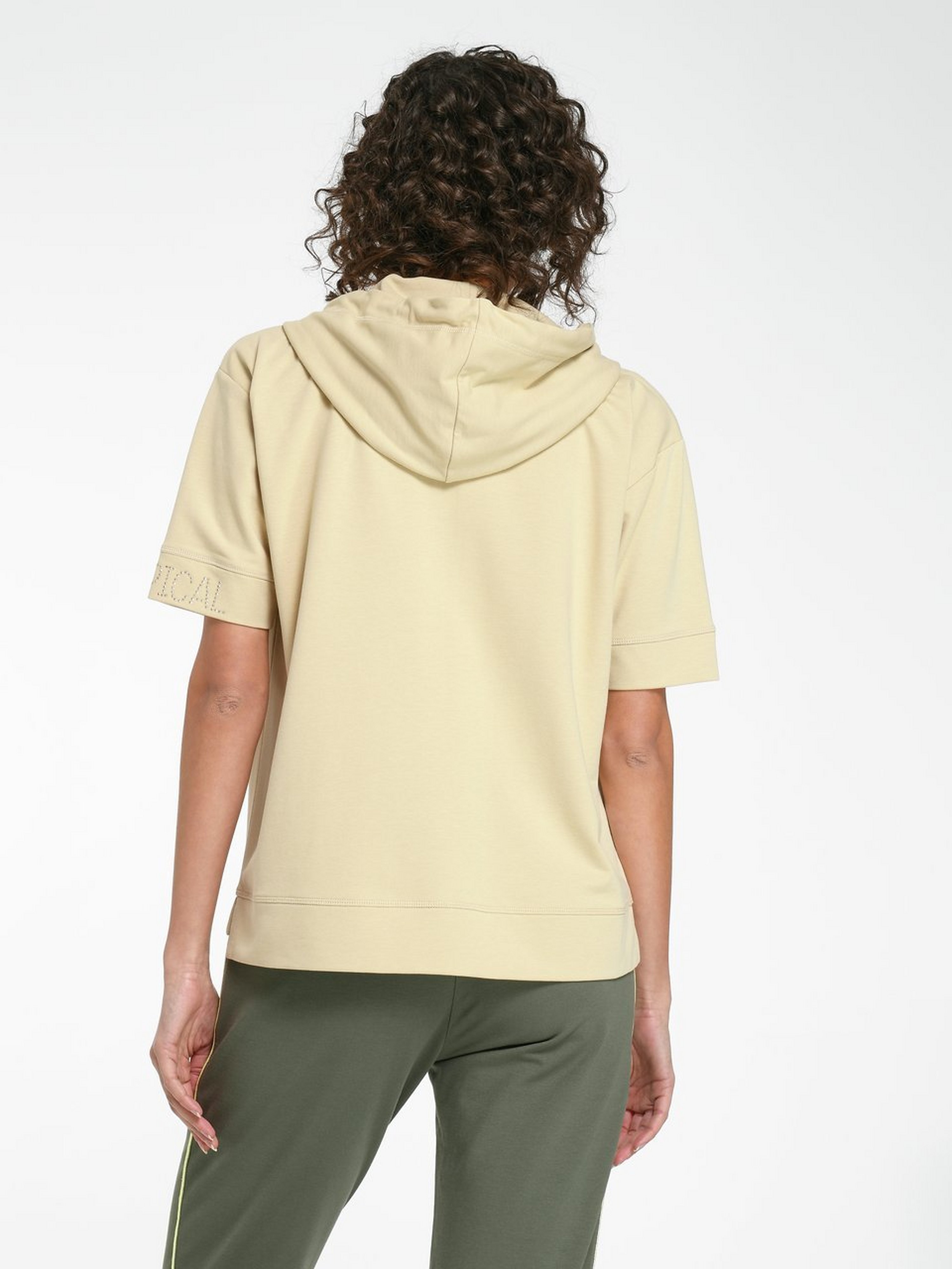 Kapuzen-Sweatjacke mit 1/2-Arm
