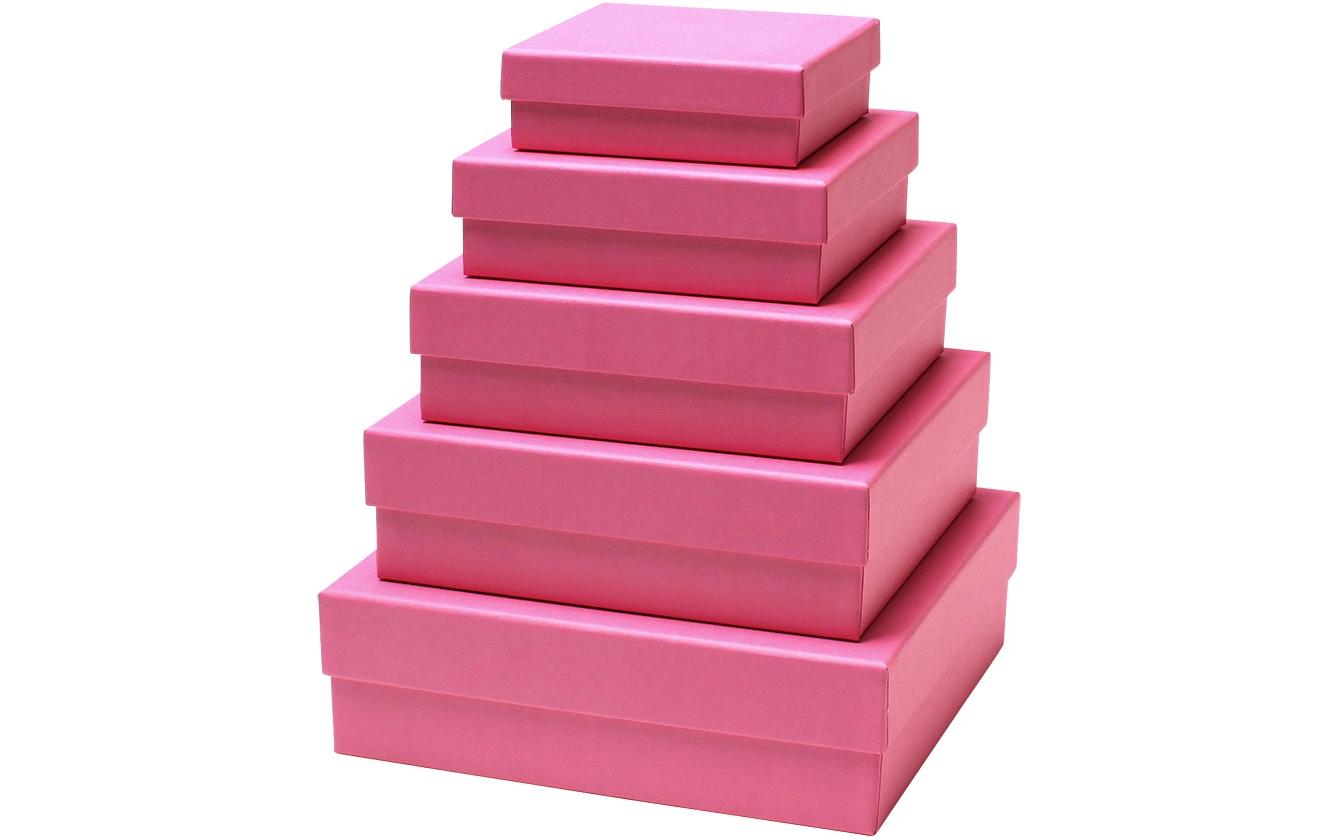 Geschenkbox Joy 5 Stück, PinkRechteckiger Geschenkkarton