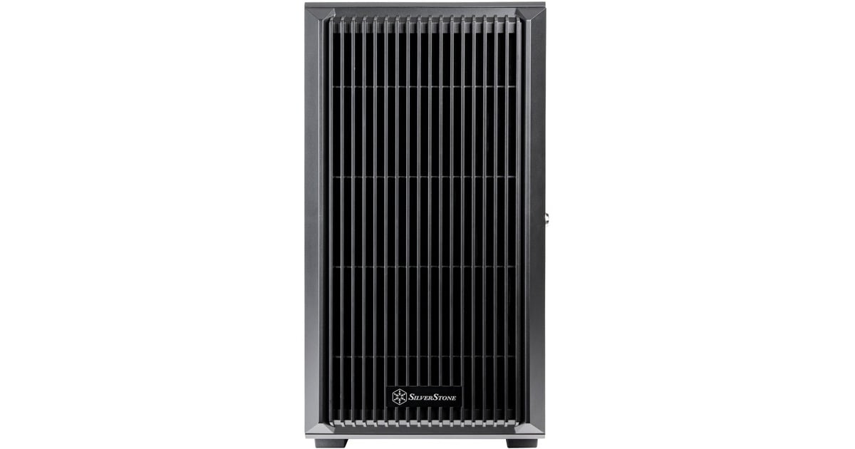 SilverStoneCS382 mini tower behuizing  (Zwart | 2x USB-A | 1x USB-C)