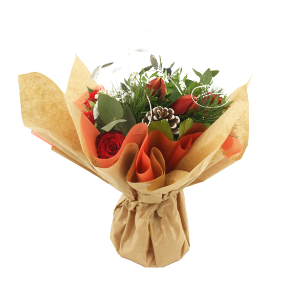 Bouquet de fleurs ‘’Bulle’’ rouge