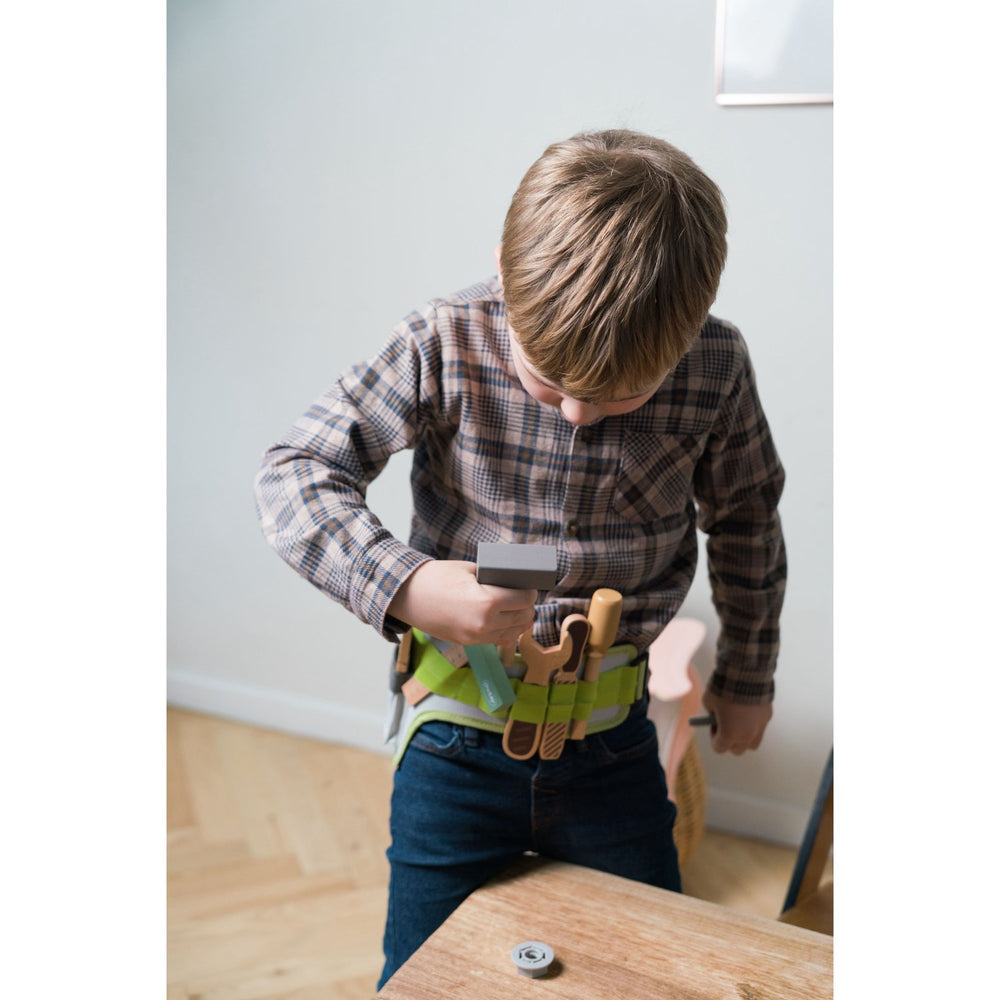 Køb Dantoy Værktøjsbælte Træ I Gaveæsker 11 Dele