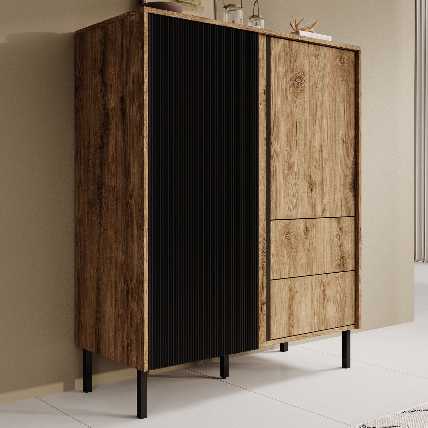 Margareth - Dressoir - Eiken - 100x41x122 cm