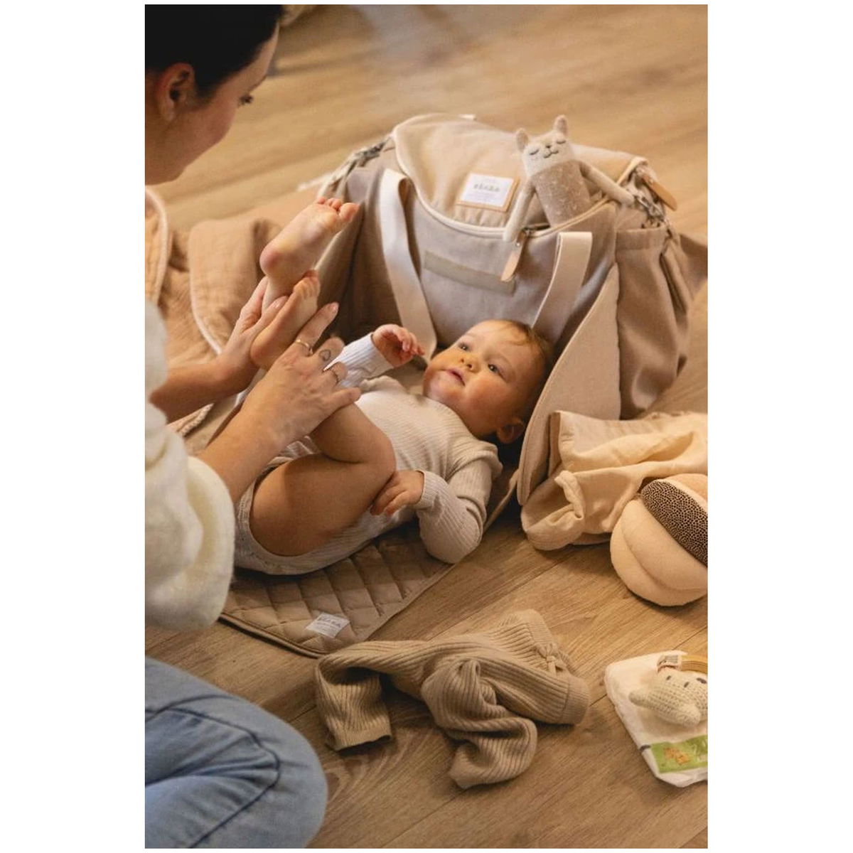 BeabaBeaba   Sydney Wickeltasche beige