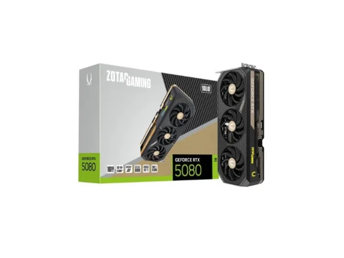 ZOTAC GAMING GeForce RTX 5080 SOLID CORE - Grafikkort - GeForce RTX 5080 - 16 GB GDDR7 - PCIe 5.0 x16 - 3 x DisplayPort, HDMI