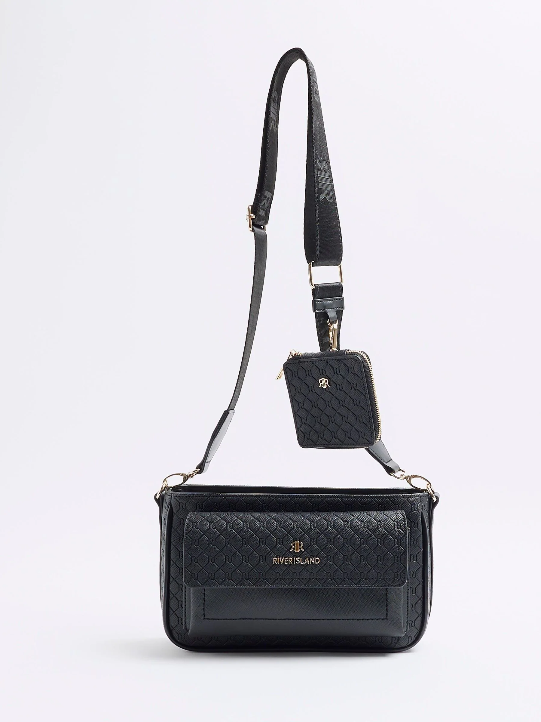 Zwart - River Island Utility Pochette Cross-Body Bag