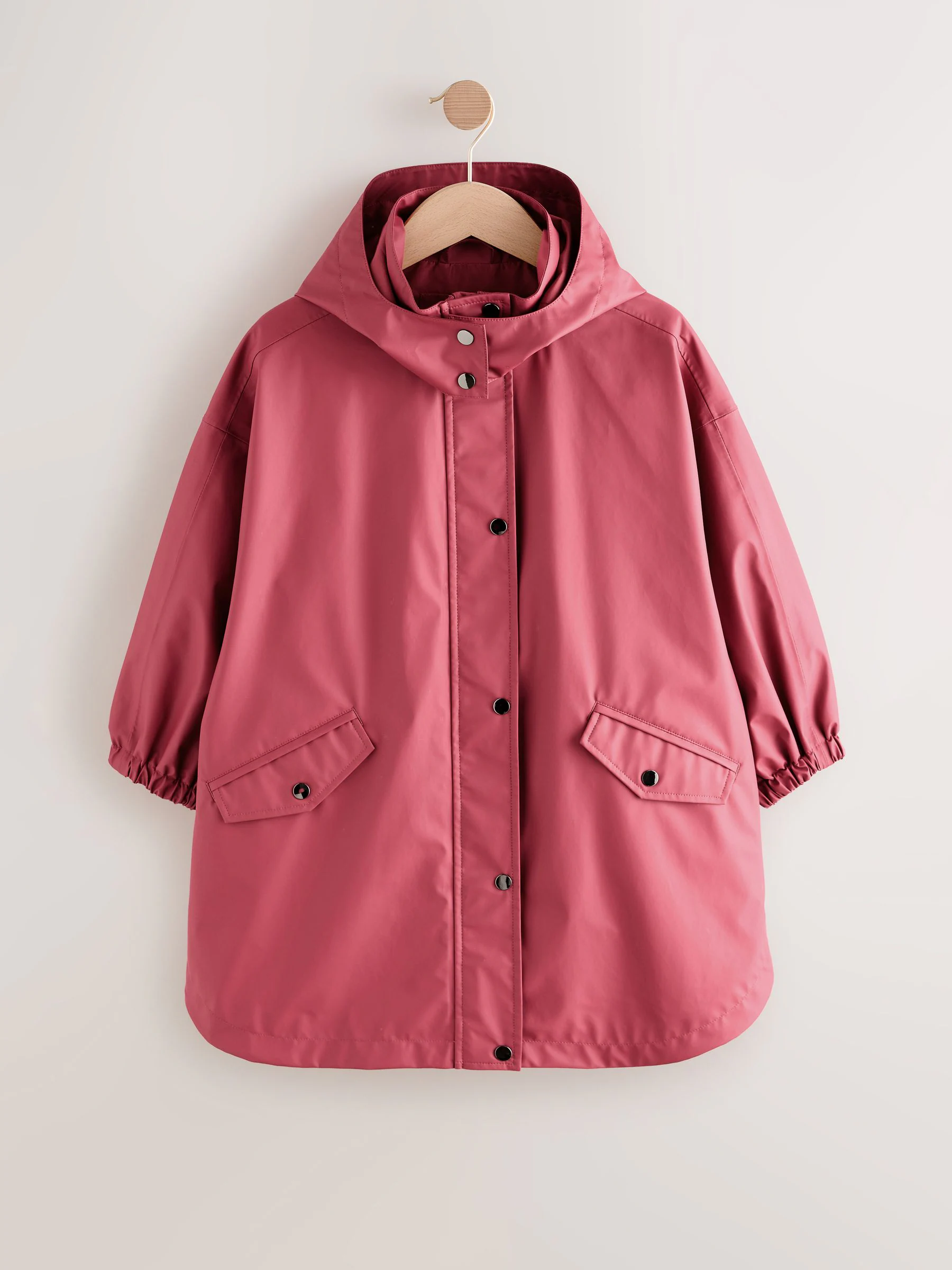 Bessenrood - Waterdichte frambooskleurige trenchcoat (3-16jr)