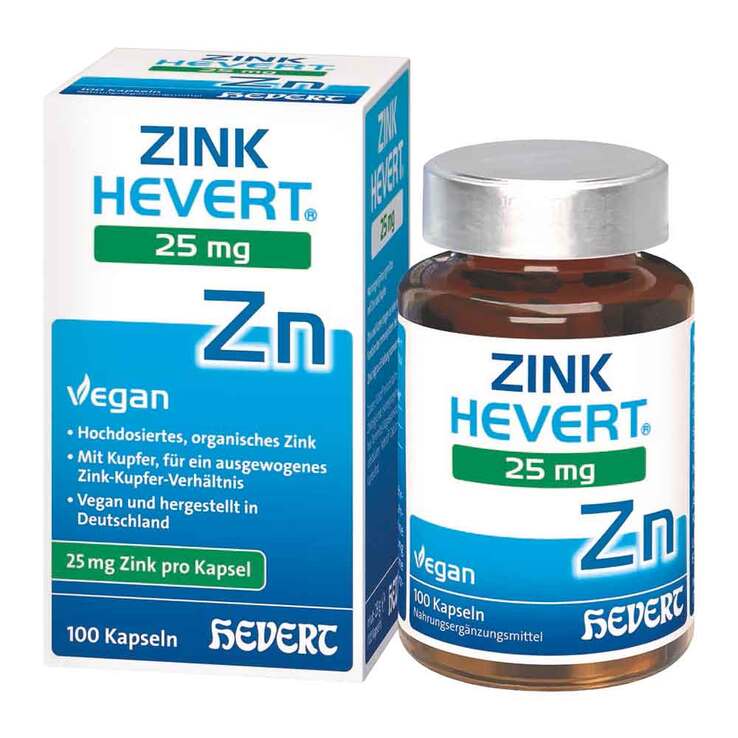 Zink Hevert 25 mg Kapseln, 100 St