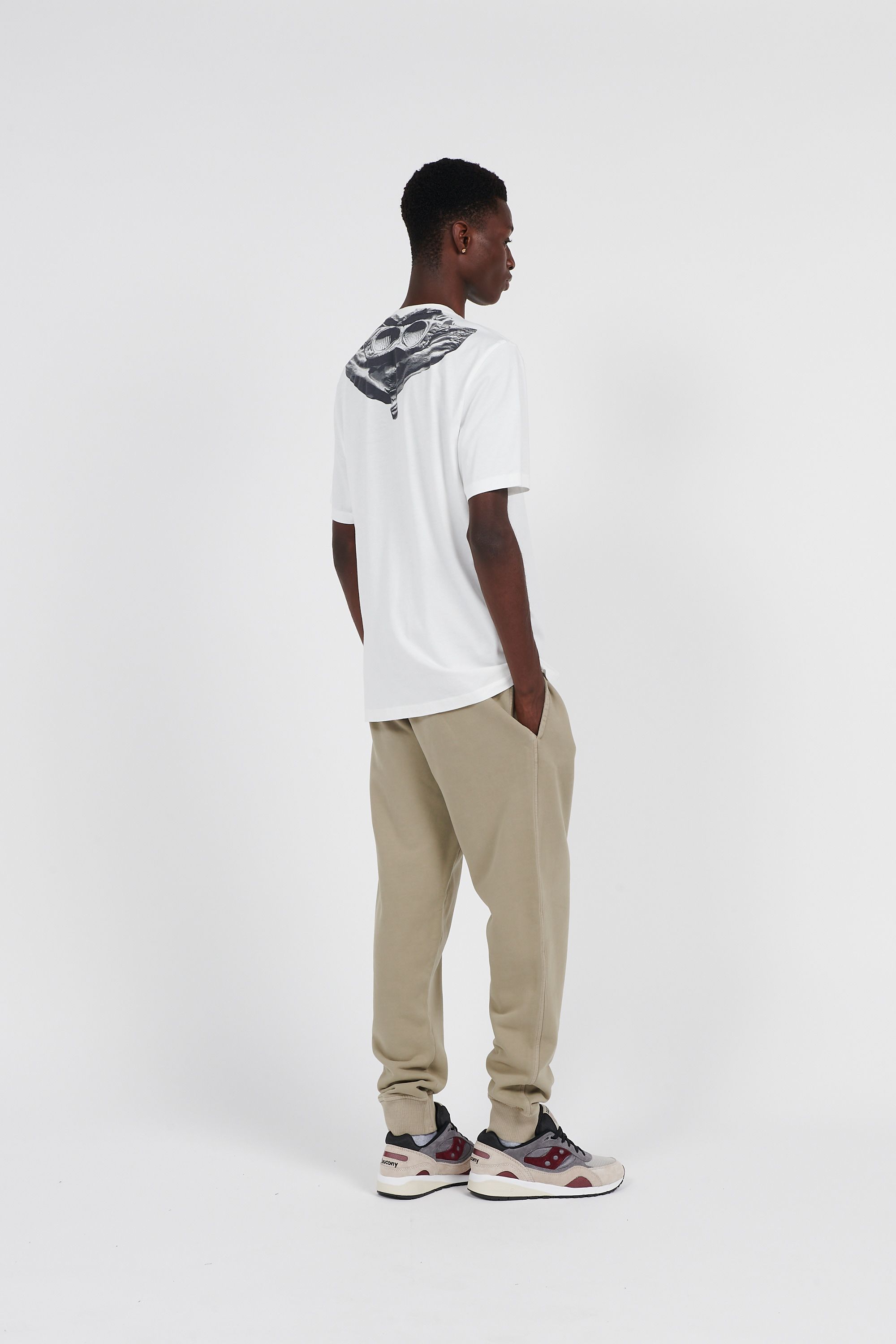 C.P. COMPANY T-shirt manches courtes 30/1 JERSEY GOGGLE PRINT T-SHIRT Blanc