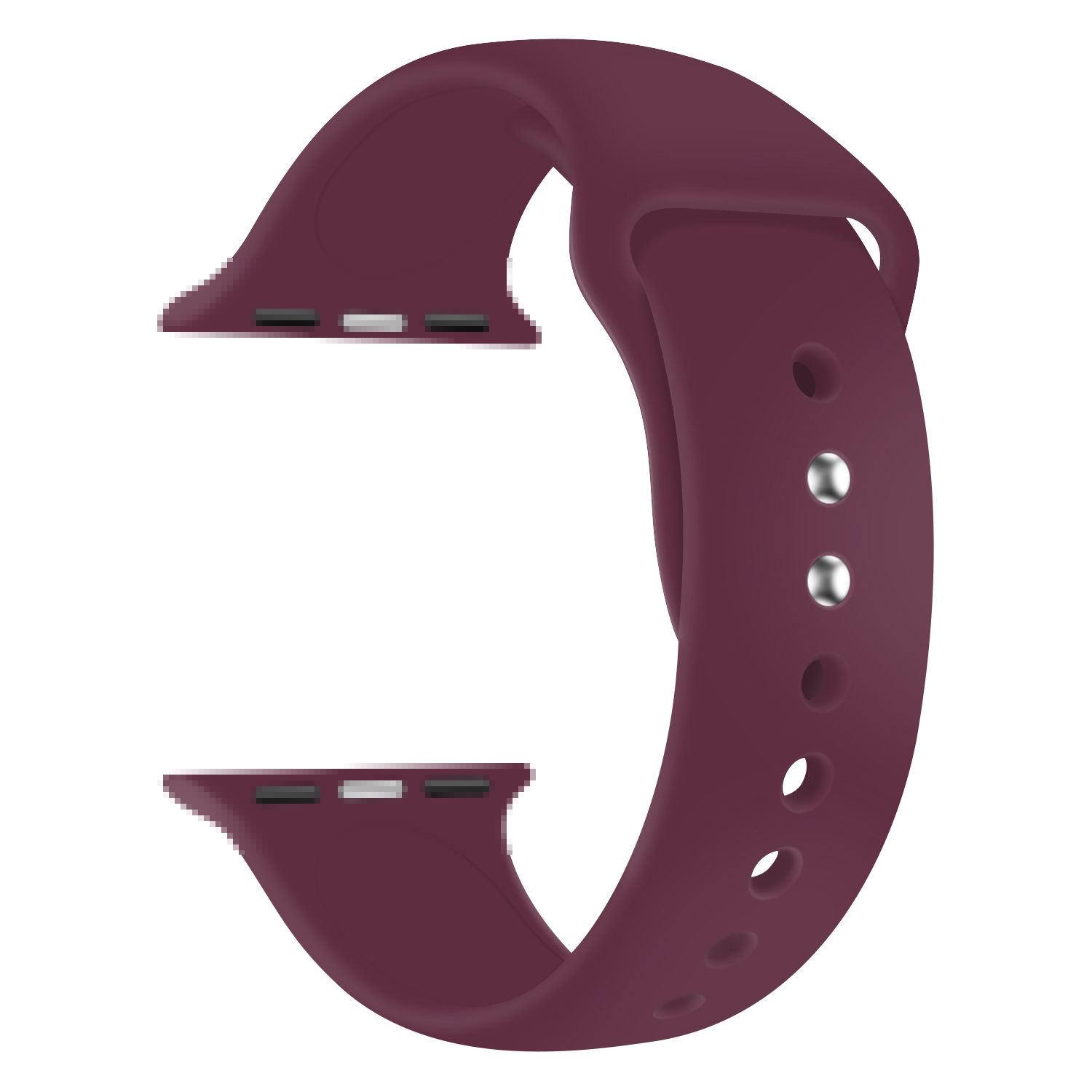 Apple Watch (42/41/40/38 mm) Silikon Sport Armband mit Doppelverschluss (Gelenkumfang: 160-195mm) - Dunkelrot
