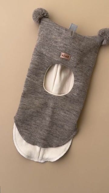 Balaclava Ull m/ Bomullsjersey fôr og Vindstopper | Ubehandlet Ull