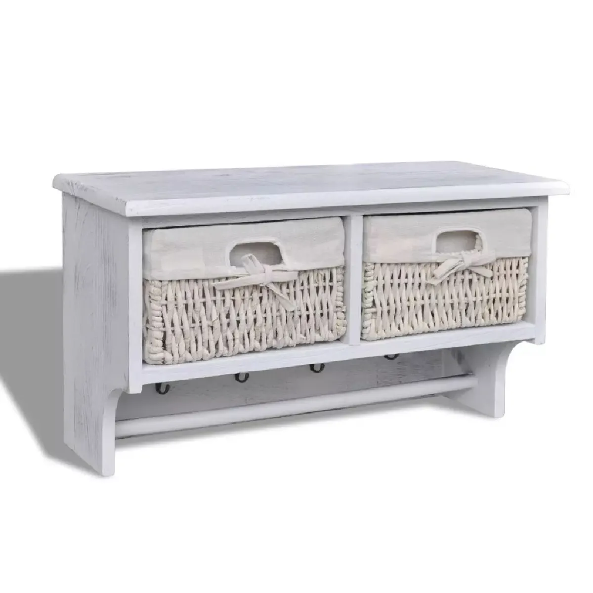 Decoshop26 Porte-manteau Blanc
